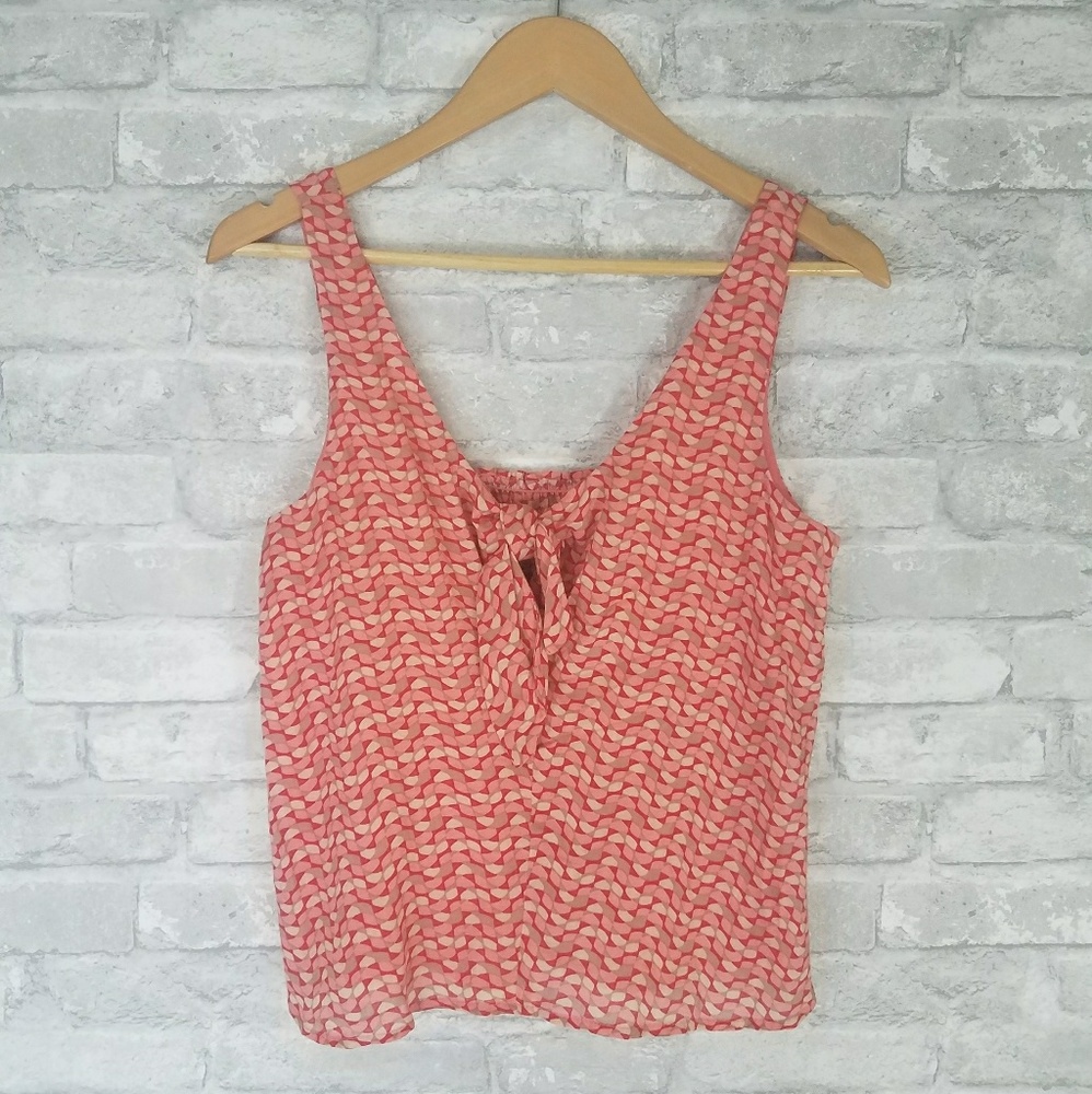 Maeve Verena Tie-Front Blouse in Orange - Picture 3 of 7
